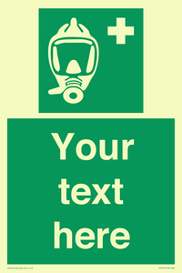 Custom sign safe condition Emergency escape breathing device